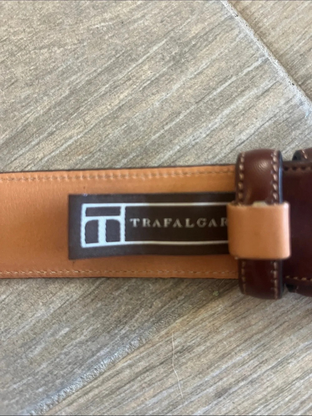 Trafalgar Men's Dark Brown Leather Belt with Silver Buckle